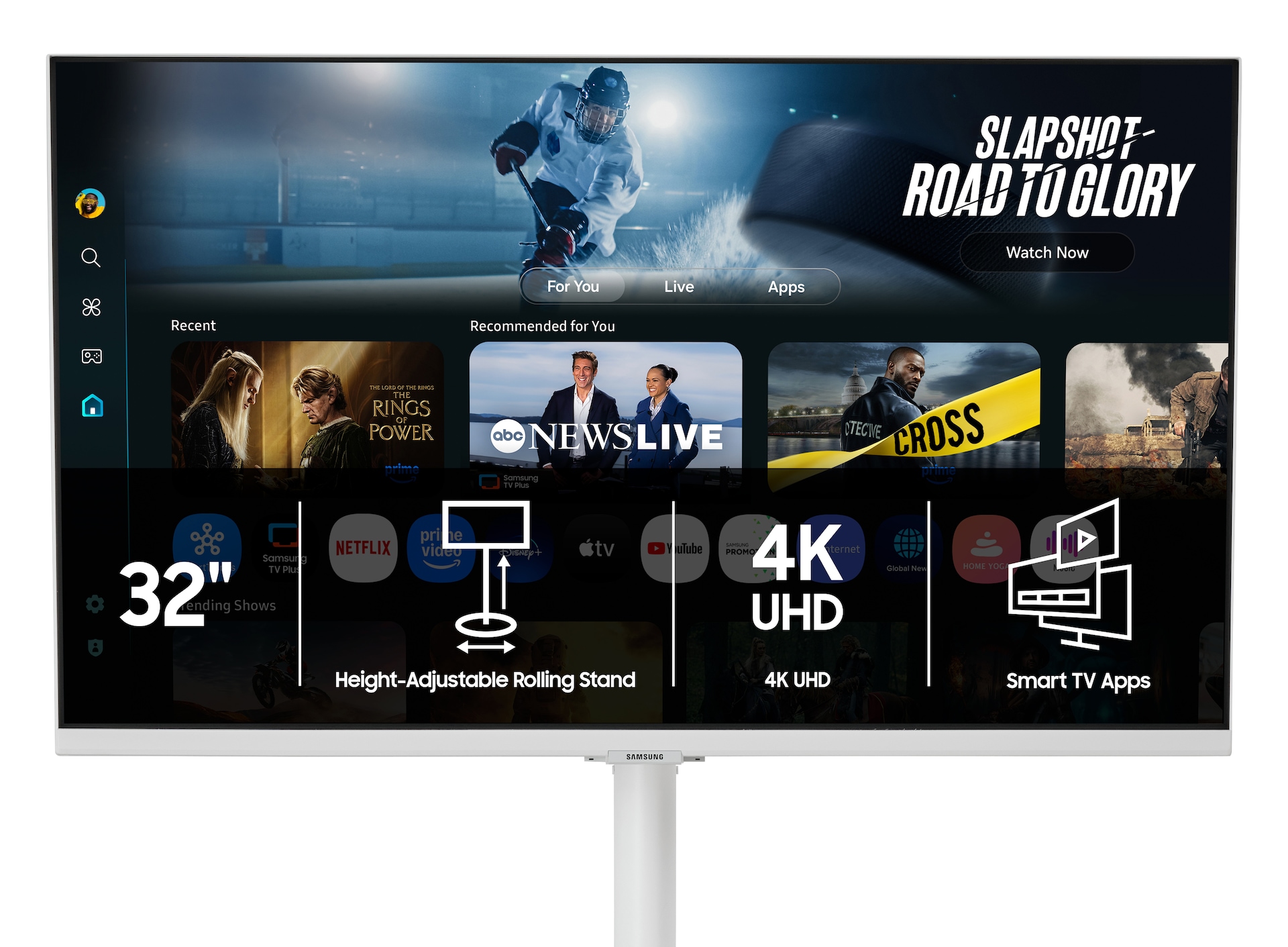 Smart Monitor M7 M70F 4K Samsung Vision AI Movingstyle White