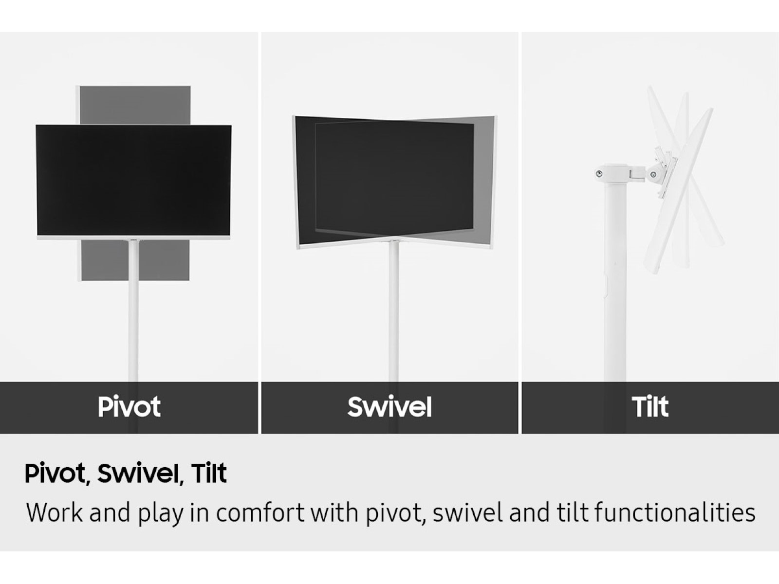 Movingstyle M7 – 4K UHD Smart Monitor with Adjustable Rolling Stand White
