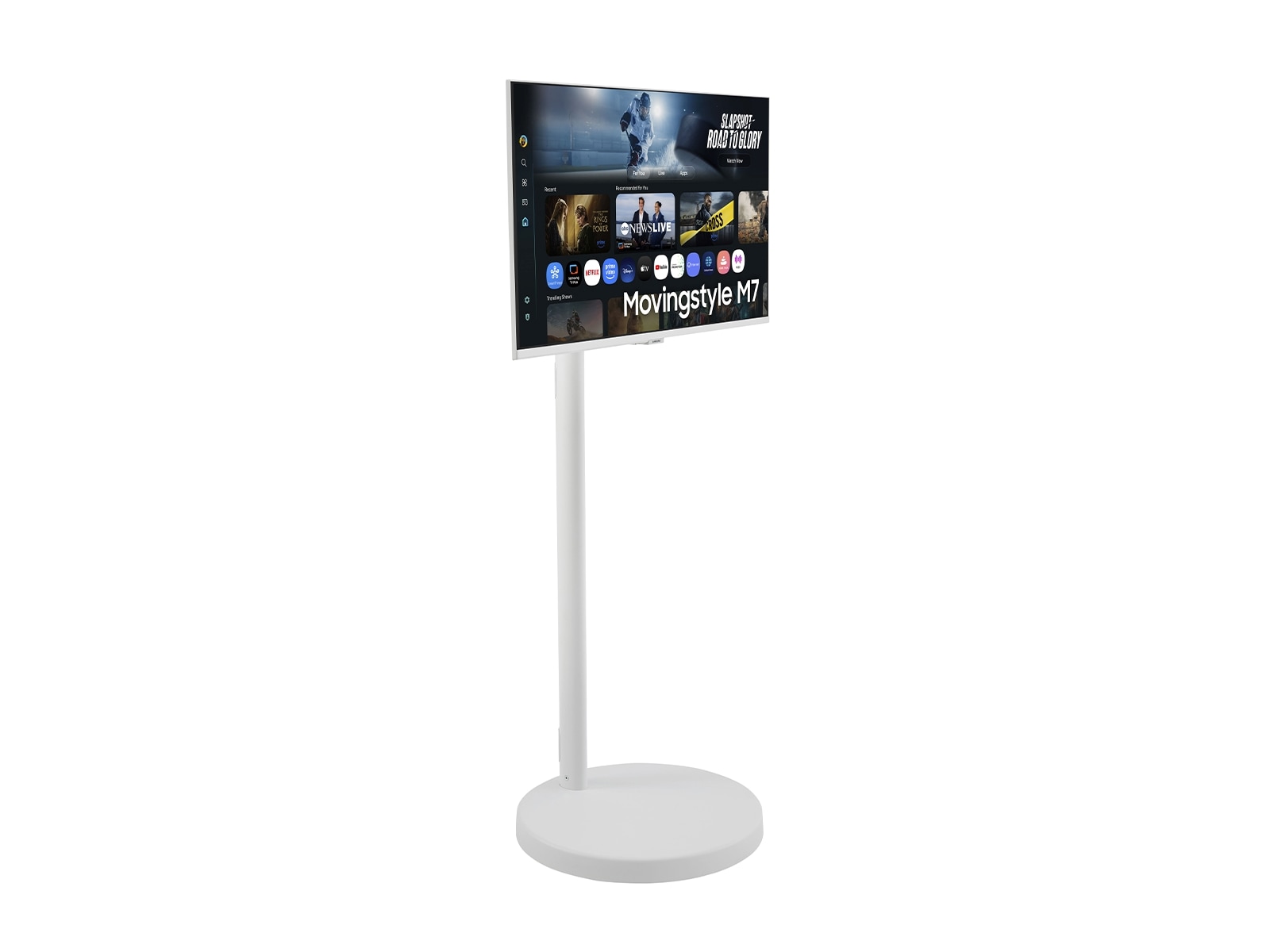 Movingstyle M7 – 4K UHD Smart Monitor with Adjustable Rolling Stand White