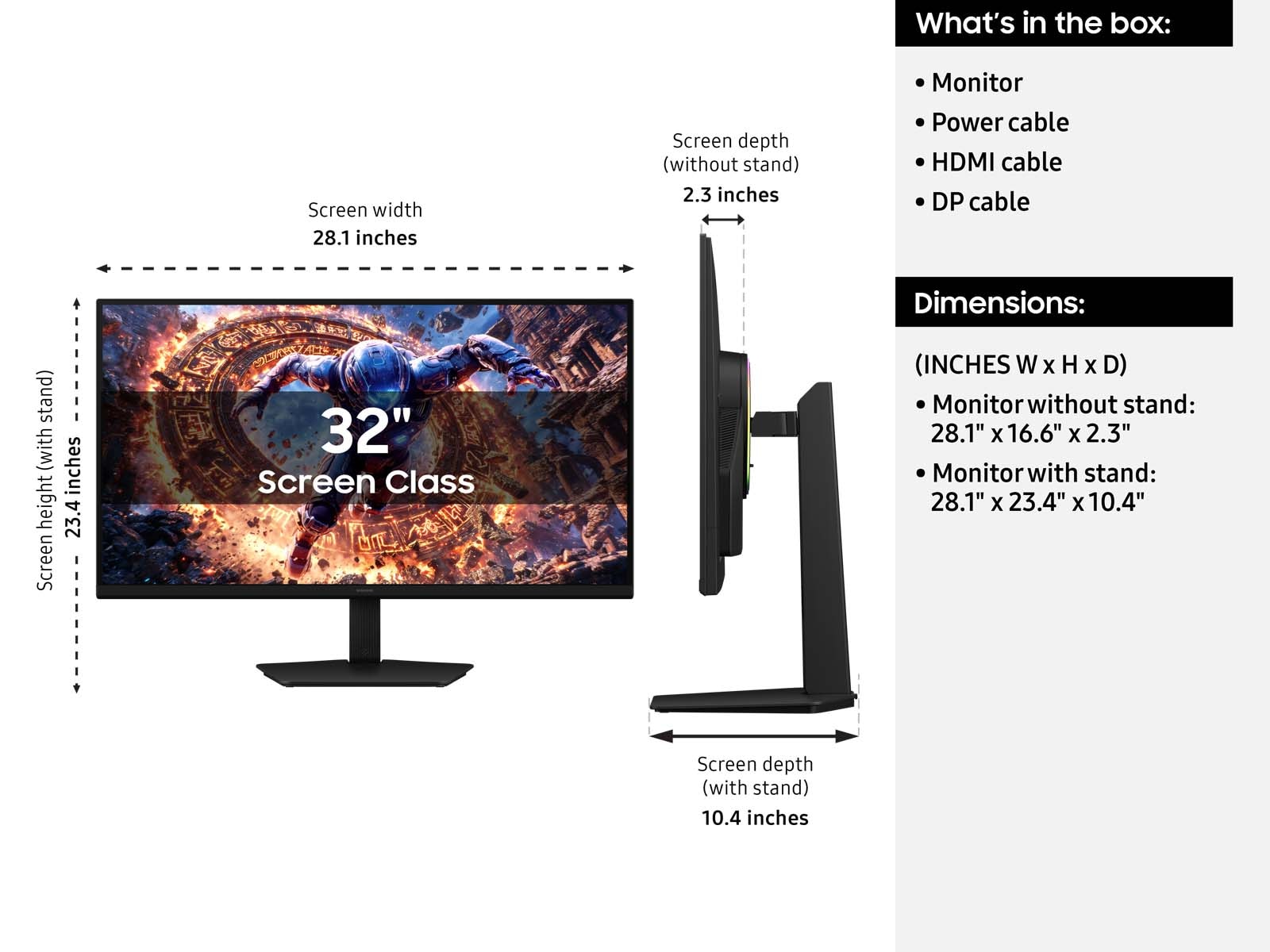 Odyssey G8 G80HS 6K 165Hz 3K 330Hz Gaming Monitor Back2 Black 