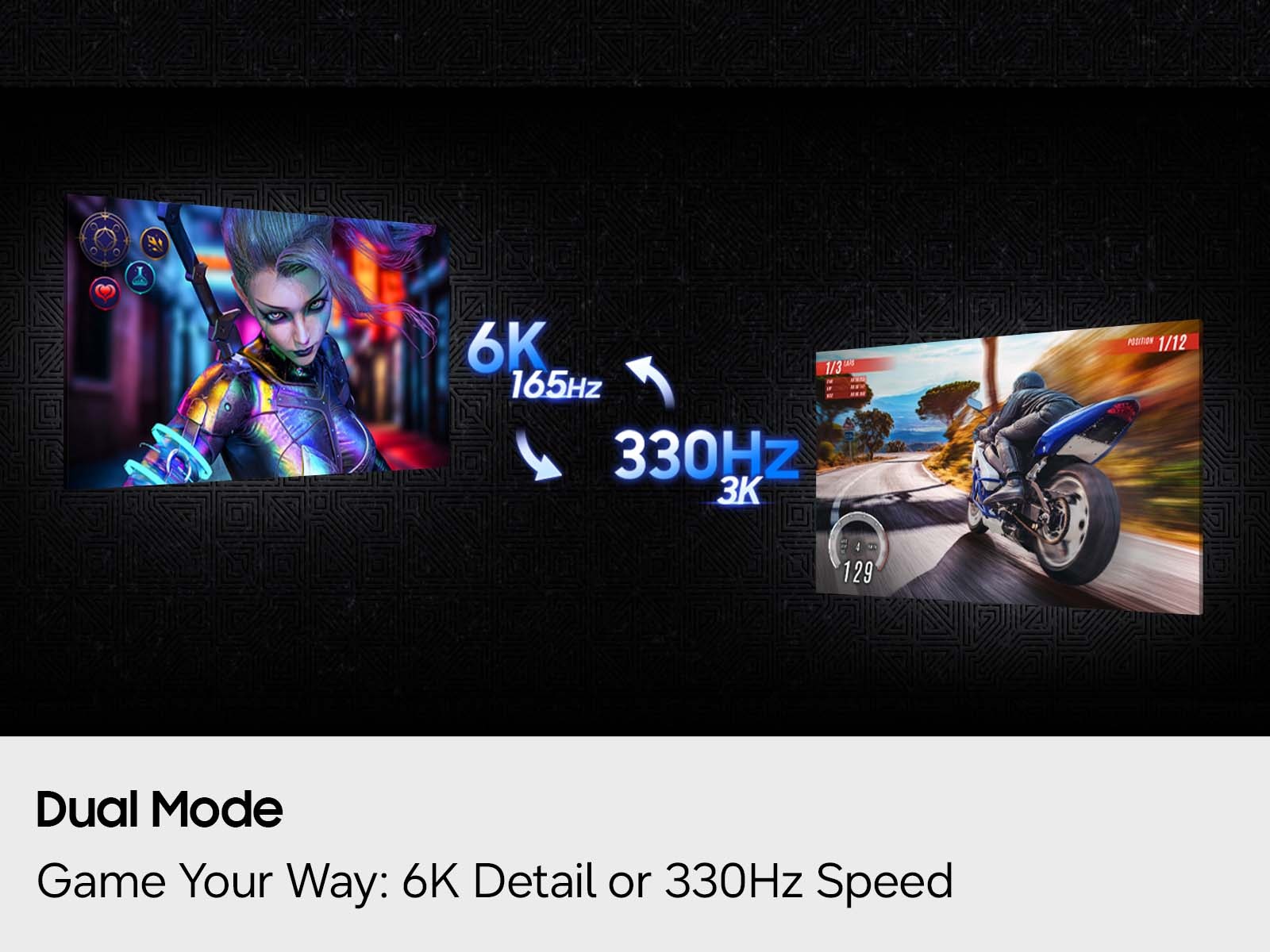 Odyssey G8 G80HS 6K 165Hz 3K 330Hz Gaming Monitor Dynamic2 Black 