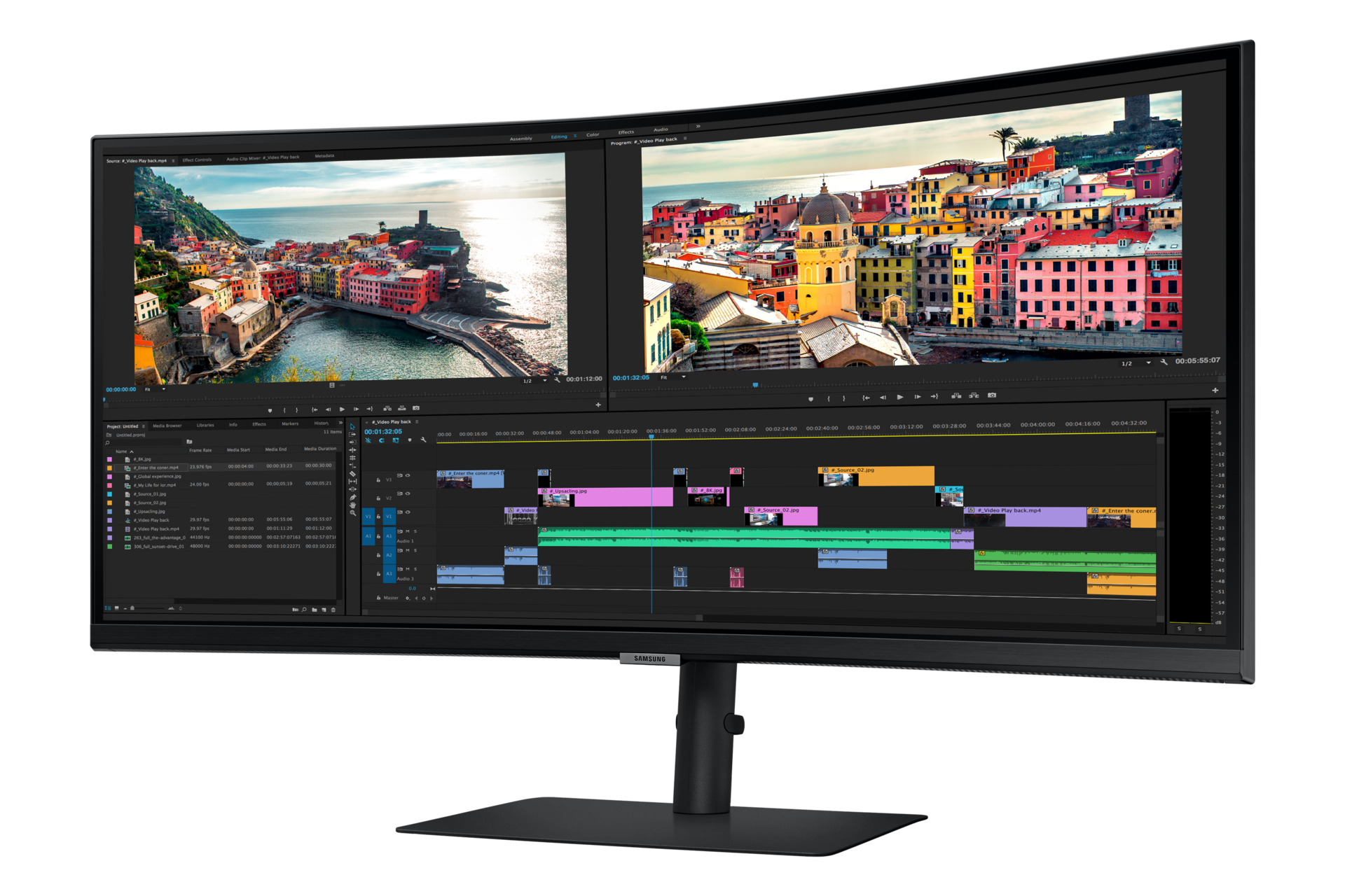 34" ViewFinity S6 S65UA Ultra WQHD USB-C Monitor R-perspective2 Black 