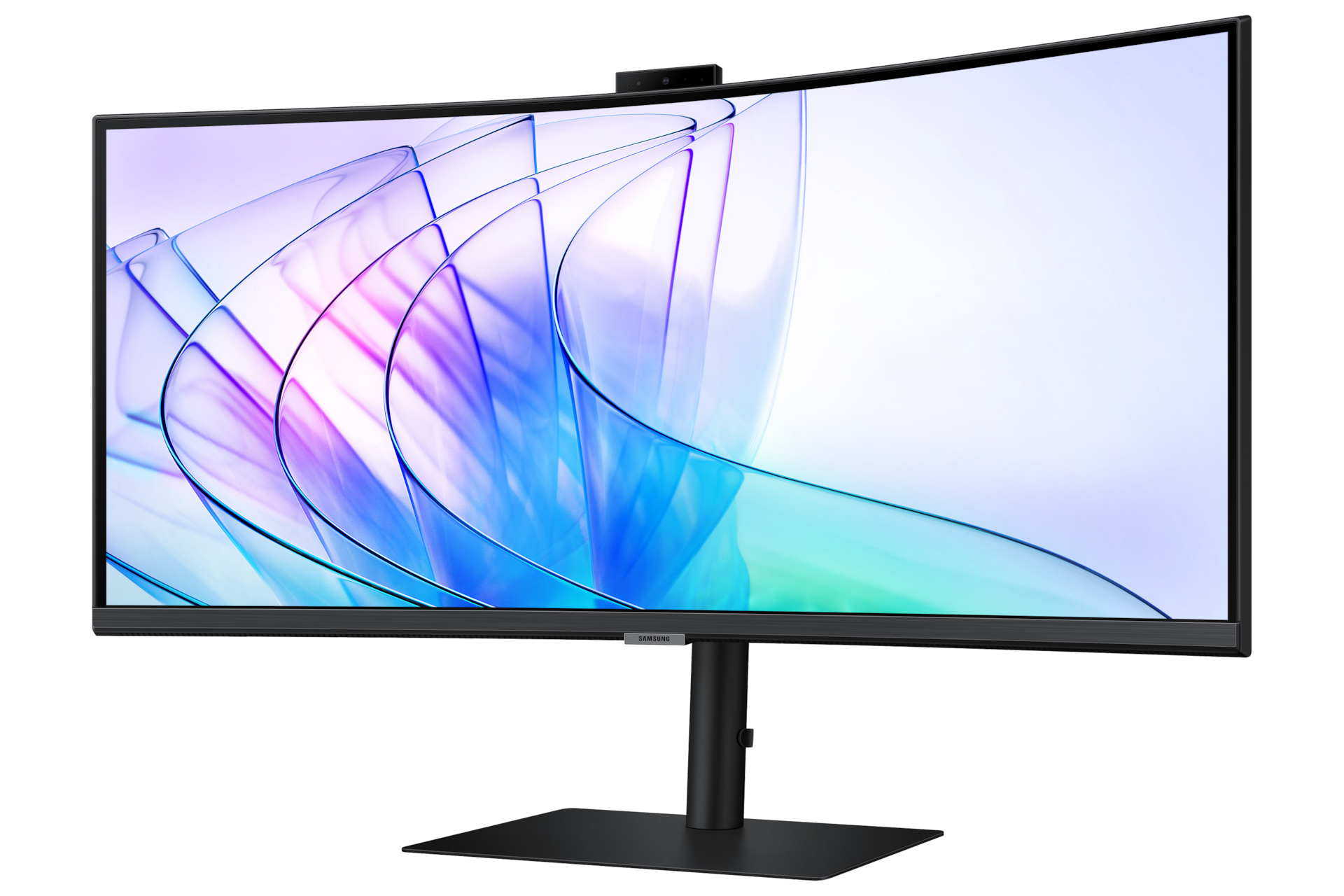 34" ViewFinity S6 S65VC Ultra WQHD Webcam Monitor R-perspective Black 