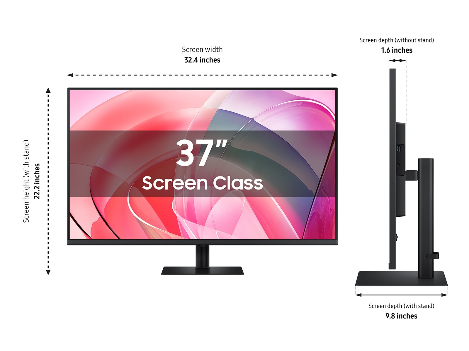 Samsung 37 Inch ViewFinity S7 S70D 4K HDR10 High Resolution Monitor — фото 3