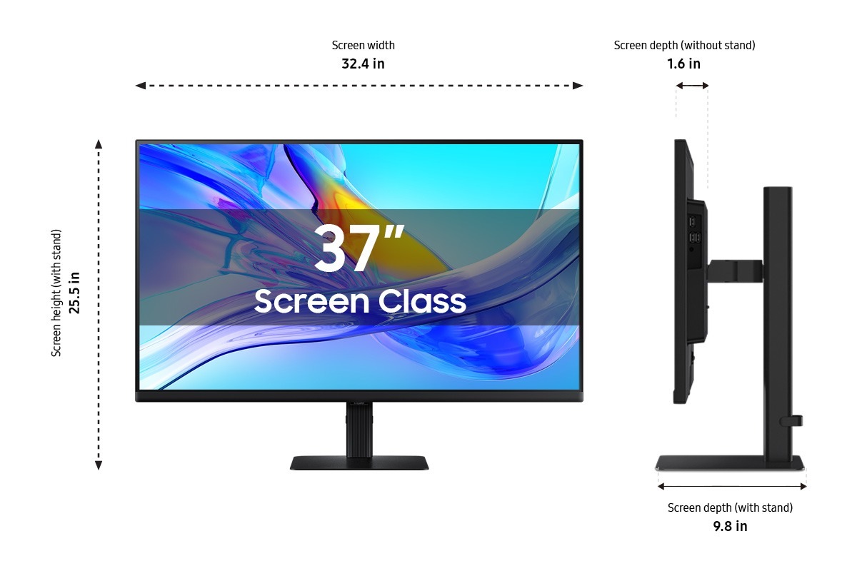 Thumbnail image of 37" ViewFinity S8 (S80UD) 4K UHD HDR10 High Resolution Monitor with USB-C and Ergonomic Stand