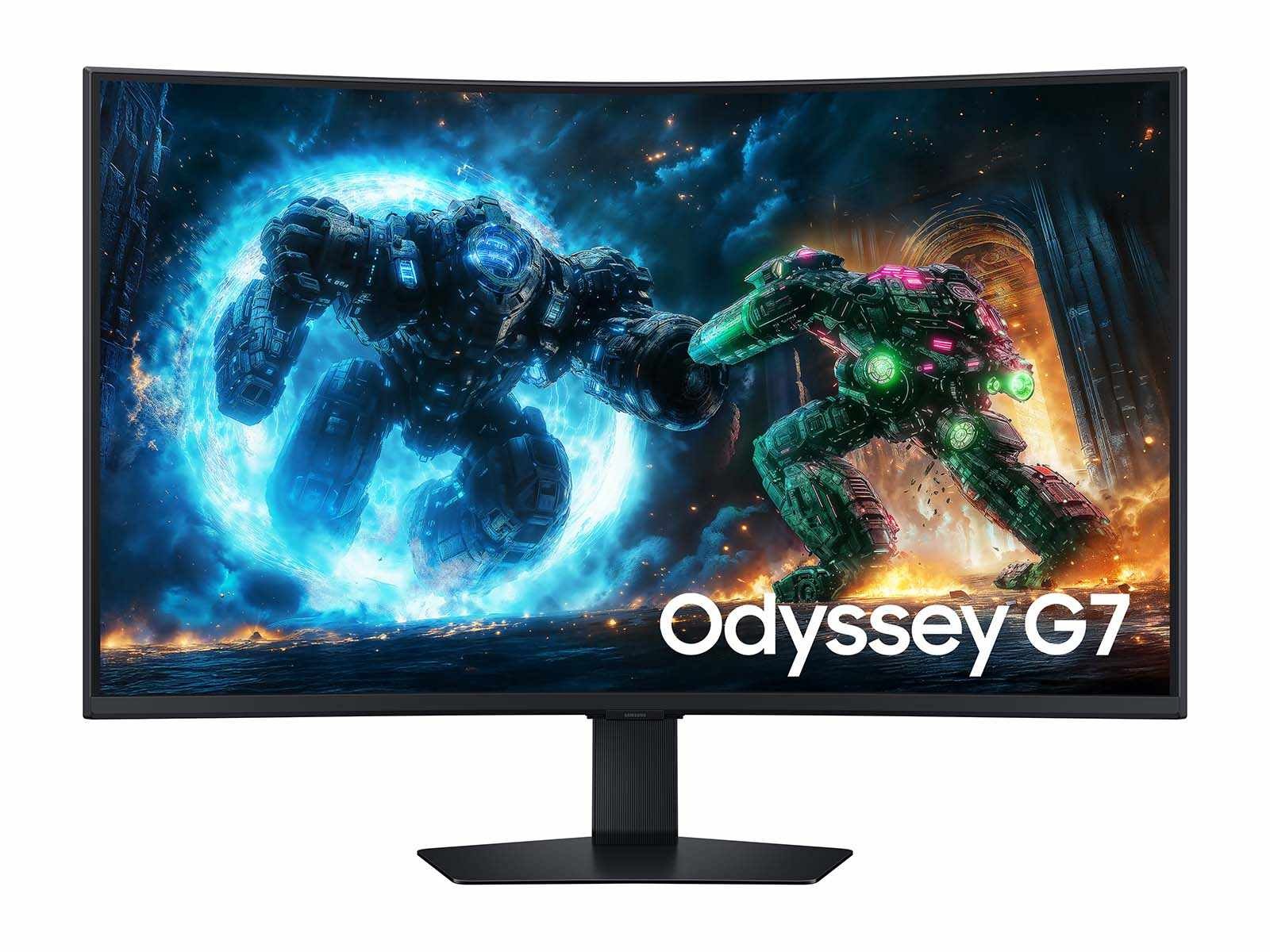 Samsung 37 Inch Odyssey G7 G75F 4K 165Hz Curved Gaming Monitor, цвет: Чёрный