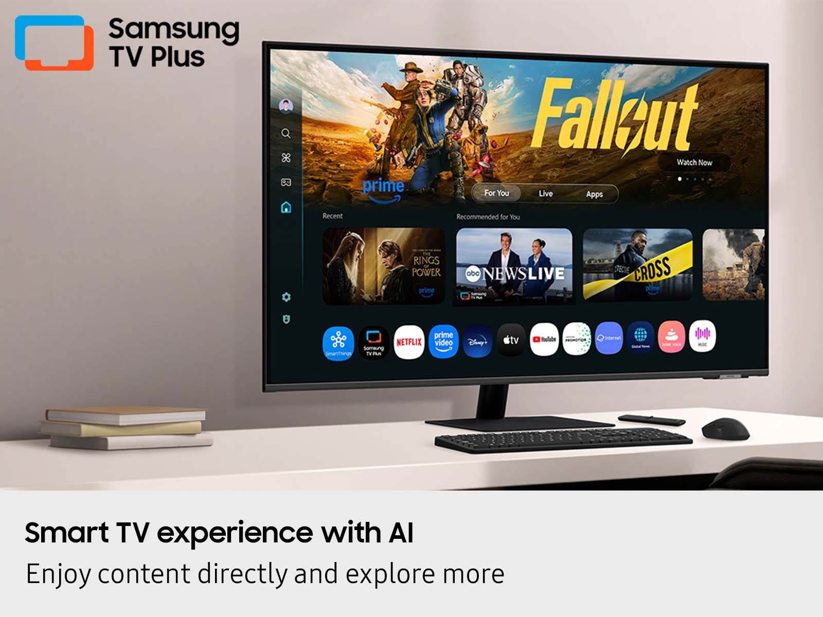 Samsung 43 Inch Smart Monitor M7 M70F 4K USB-C Smart TV Apps Vision AI, цвет: Чёрный — фото 4