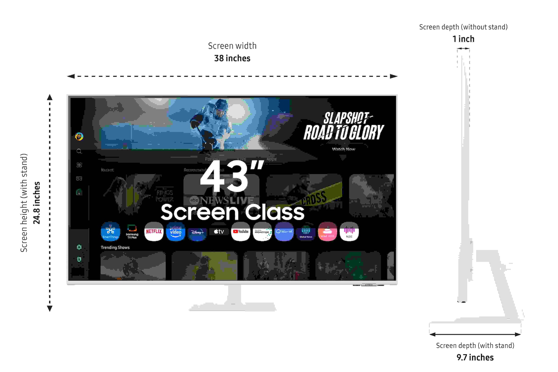 43" Smart Monitor M7 M70F 4K Samsung Vision AI