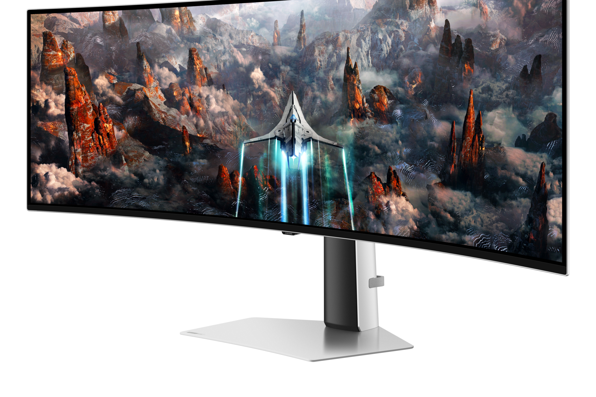 49" Odyssey OLED G9 G93SC Detail Light Gray 