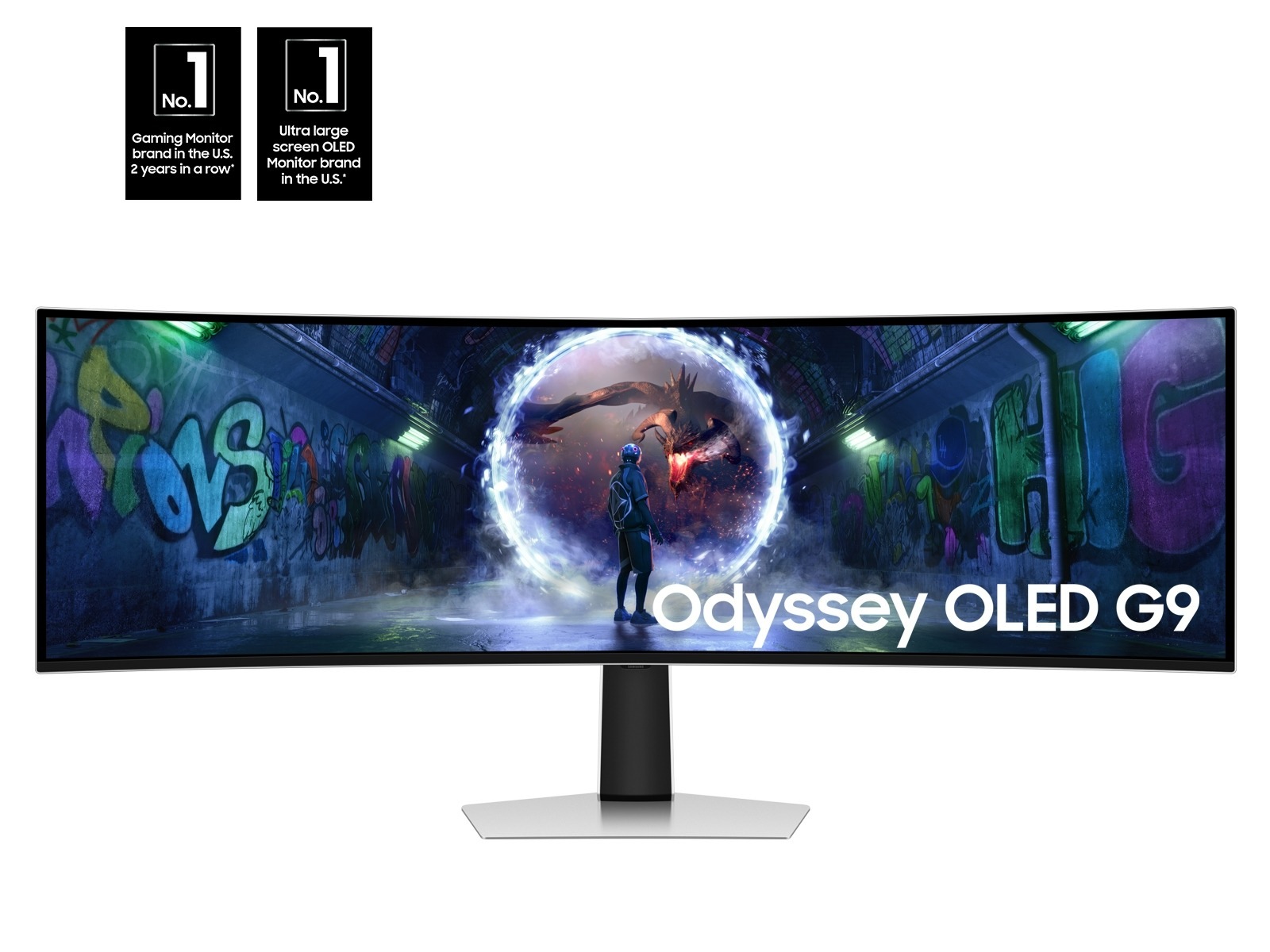 49 Odyssey OLED G9 G93SD DQHD 240Hz Gaming Monitor Silver