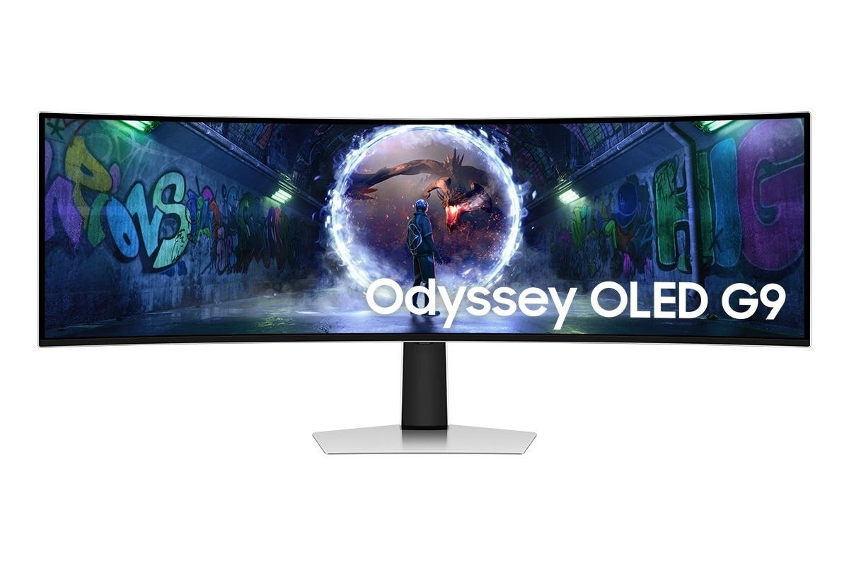 49 Odyssey OLED G9 G93SD DQHD 240Hz Gaming Monitor Silver