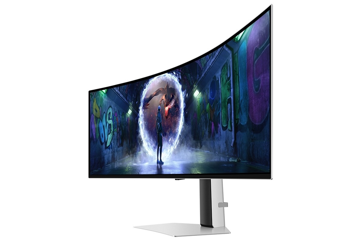 49 Odyssey OLED G9 G93SD DQHD 240Hz Gaming Monitor Silver