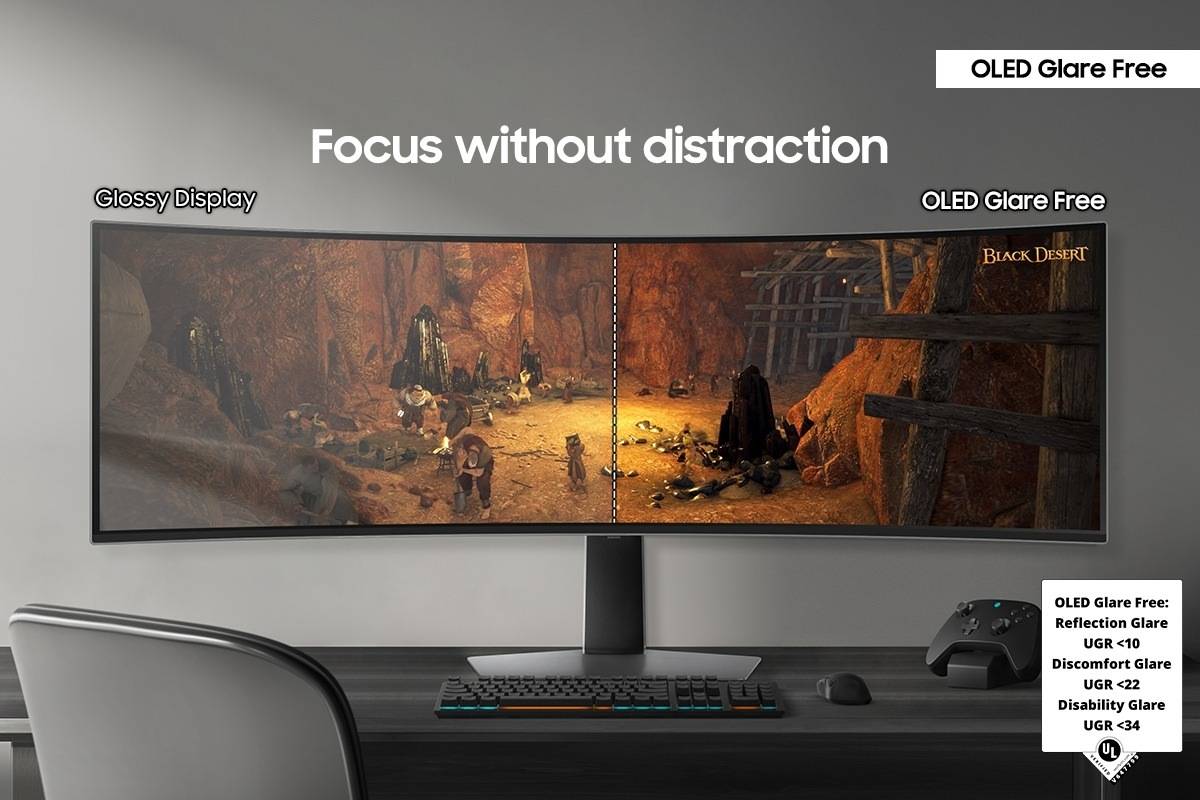 49 Odyssey OLED G9 G93SD DQHD 240Hz Gaming Monitor Silver