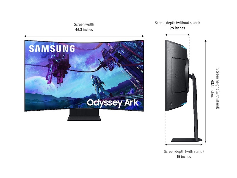 55” Odyssey Ark 4K UHD 165Hz 1ms Quantum Mini-LED Curved Gaming Screen