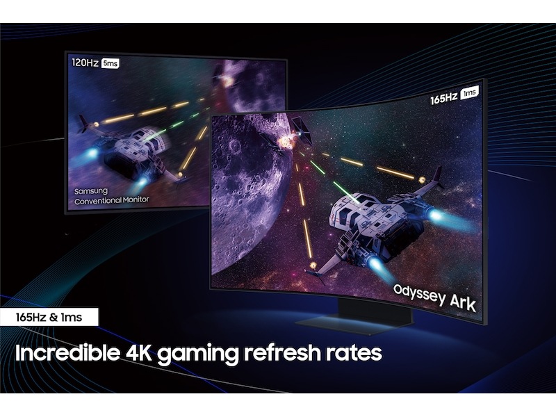 55” Odyssey Ark 4K UHD 165Hz 1ms Quantum Mini-LED Curved Gaming Screen