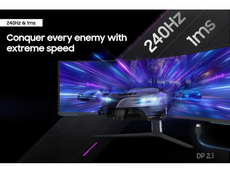 57" Odyssey Neo G9 Dual 4K UHD Quantum Mini-LED 240Hz 1ms(GtG) HDR 1000 Curved Gaming Monitor White