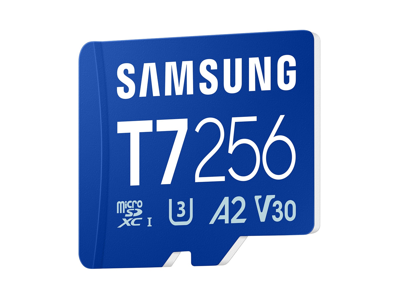 A side product view of the 256GB T7 microSDXC Card