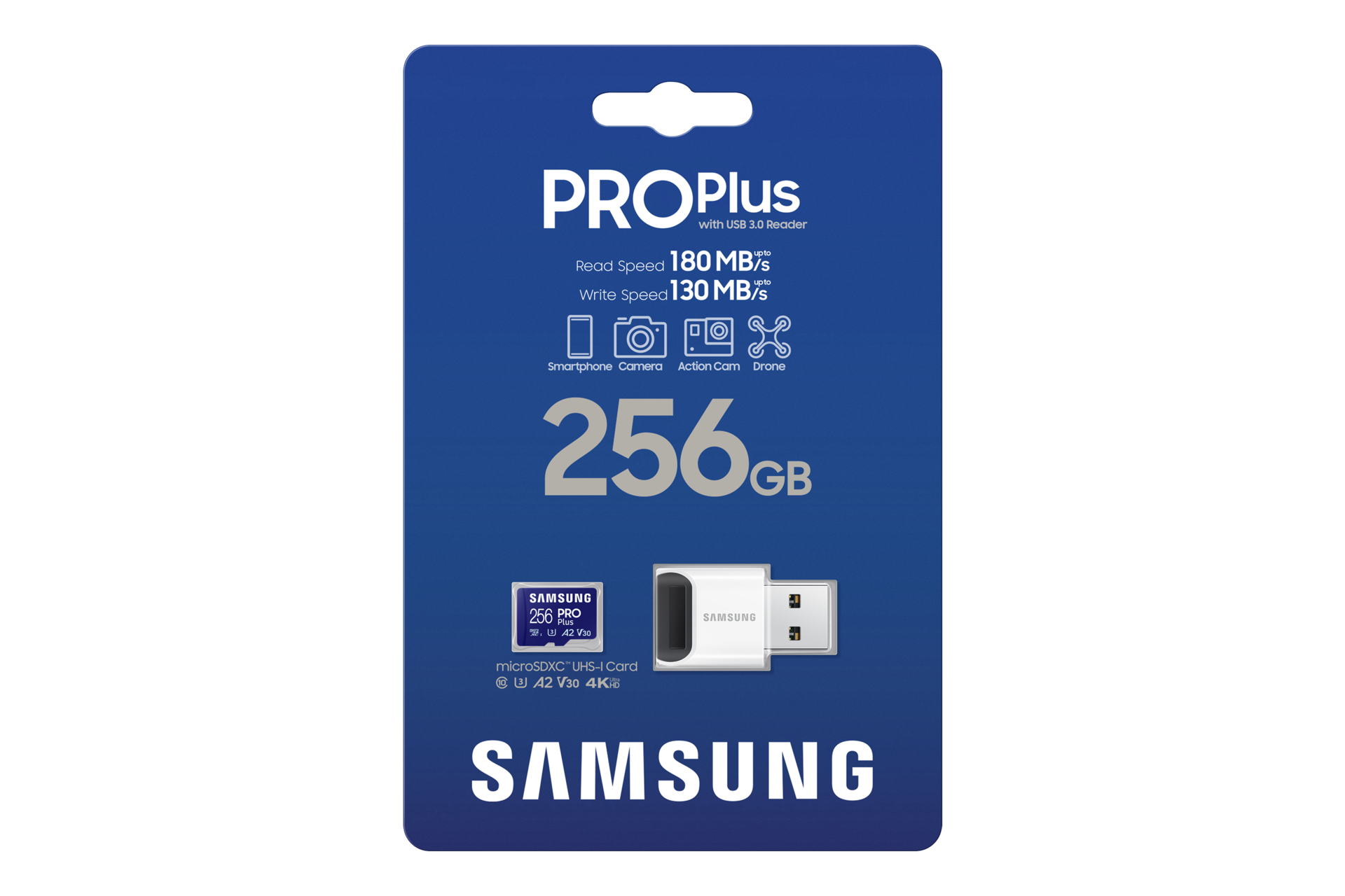 PRO Plus microSD Card PKG-Front Blue 