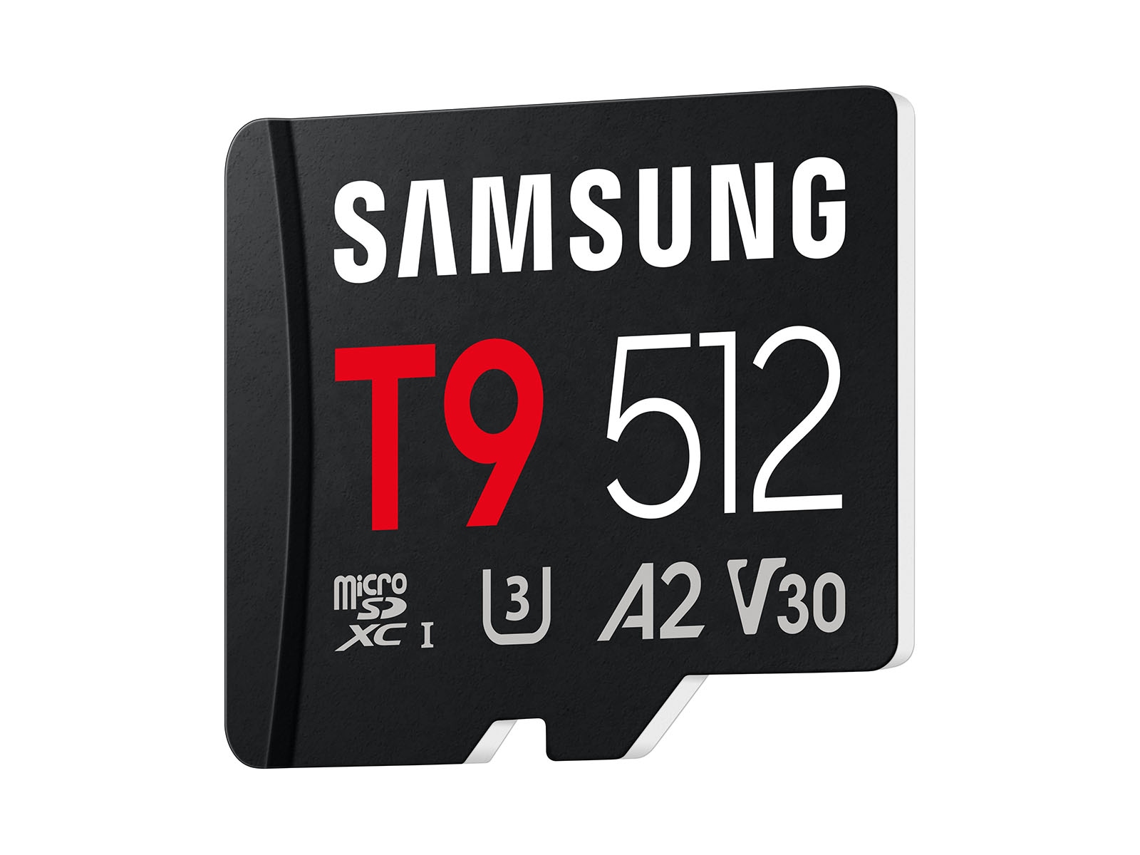 A side product view of the 512GB T9 microSDXC Card