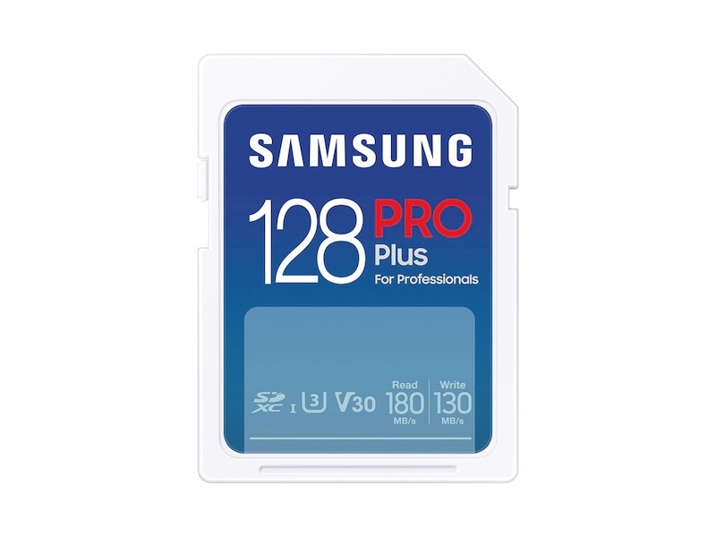 PRO Plus + Reader Full Size SDXC Card 128GB Essential White
