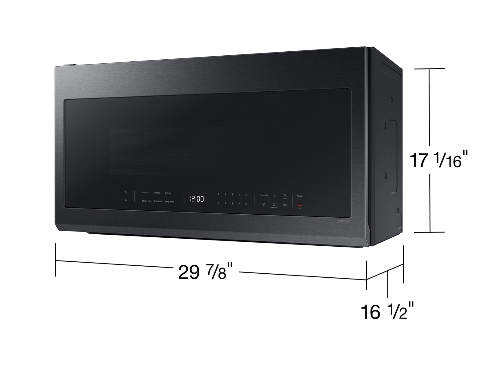 1.1 cu. ft. Smart SLIM Over-the-Range Microwave with 400 CFM Hood Ventilation, Wi-Fi & Voice Control in Black Stainless Steel