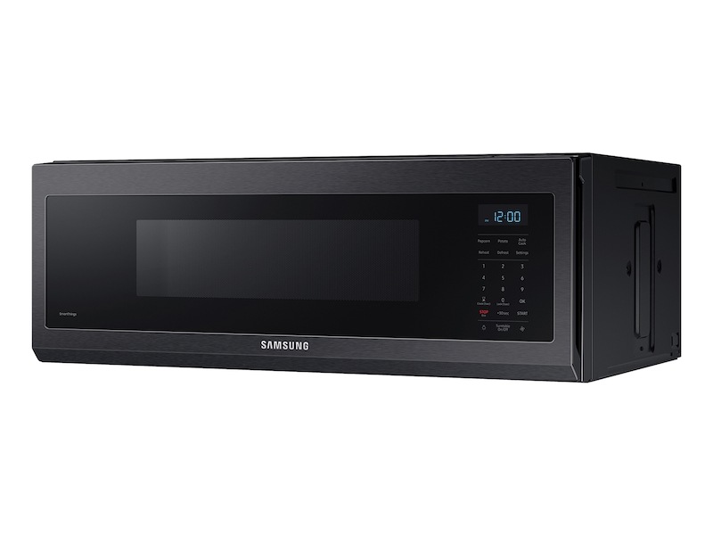 1.1 cu. ft. Smart SLIM Over-the-Range Microwave with 400 CFM Hood Ventilation, Wi-Fi & Voice Control in Black Stainless Steel