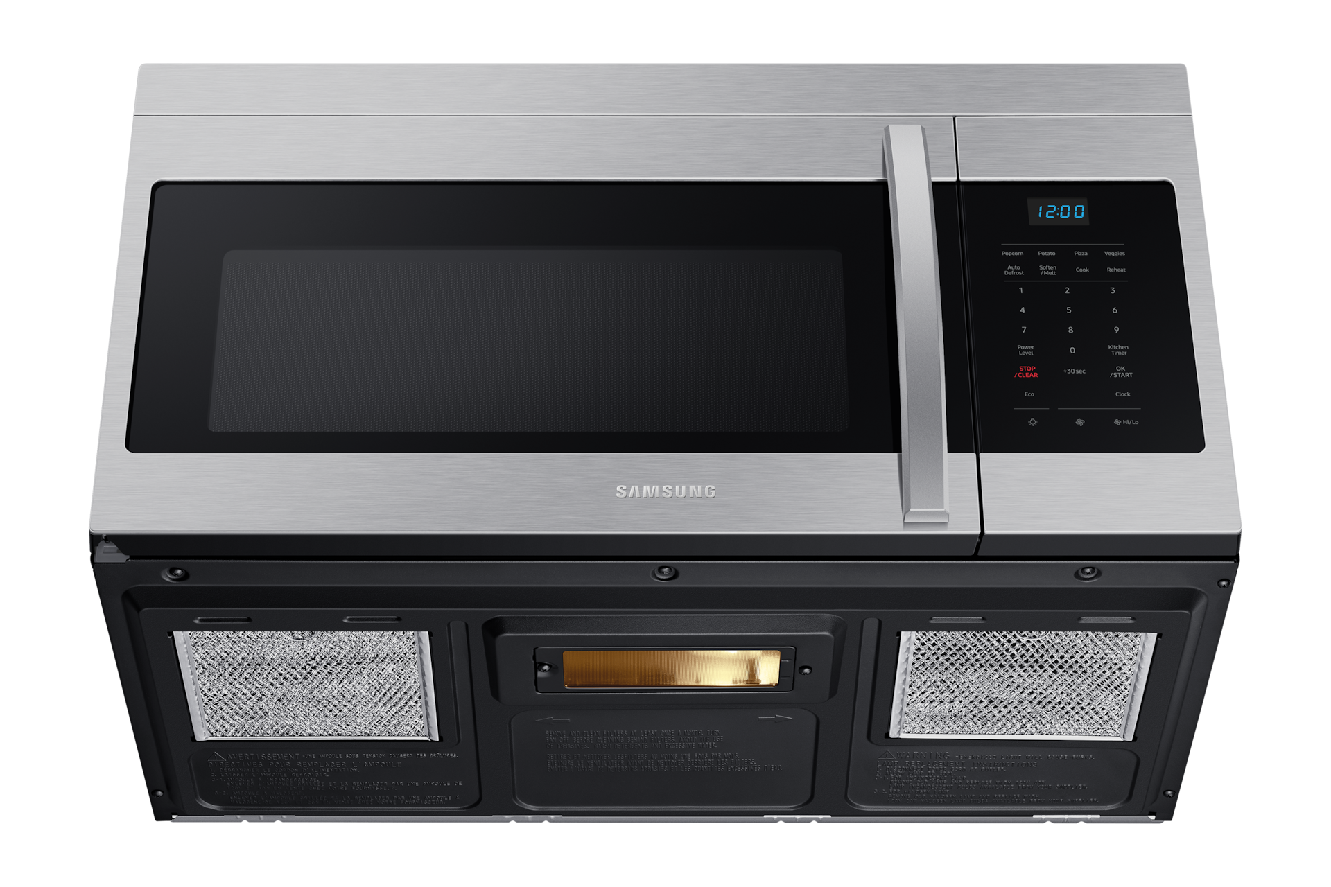 1.6 cu. ft. Over-the-Range Microwave with Auto Cook in Stainless Steel Front-Low Silver 