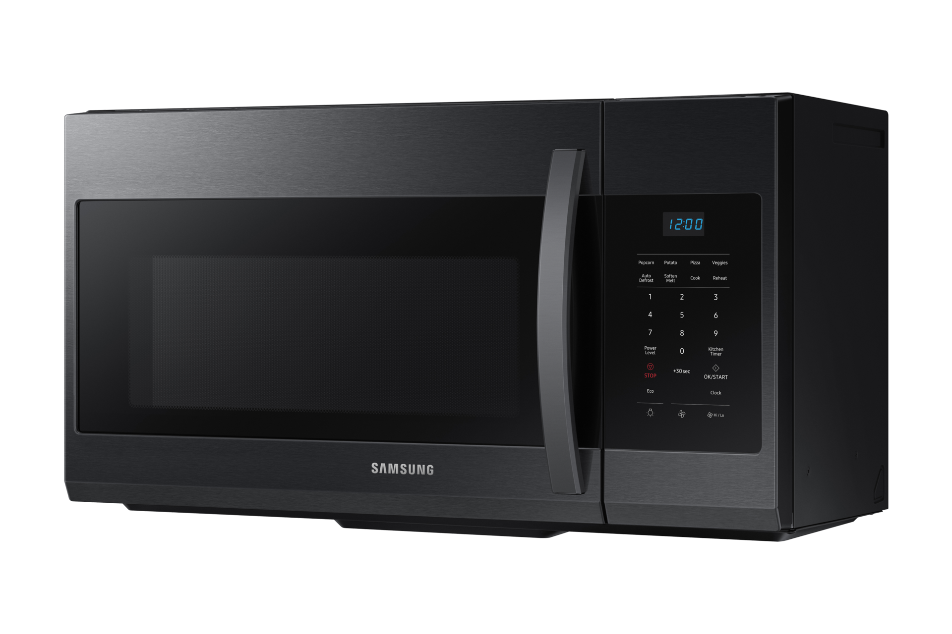 Right angle view of 1.7 cu. ft. Over-the-Range Microwave