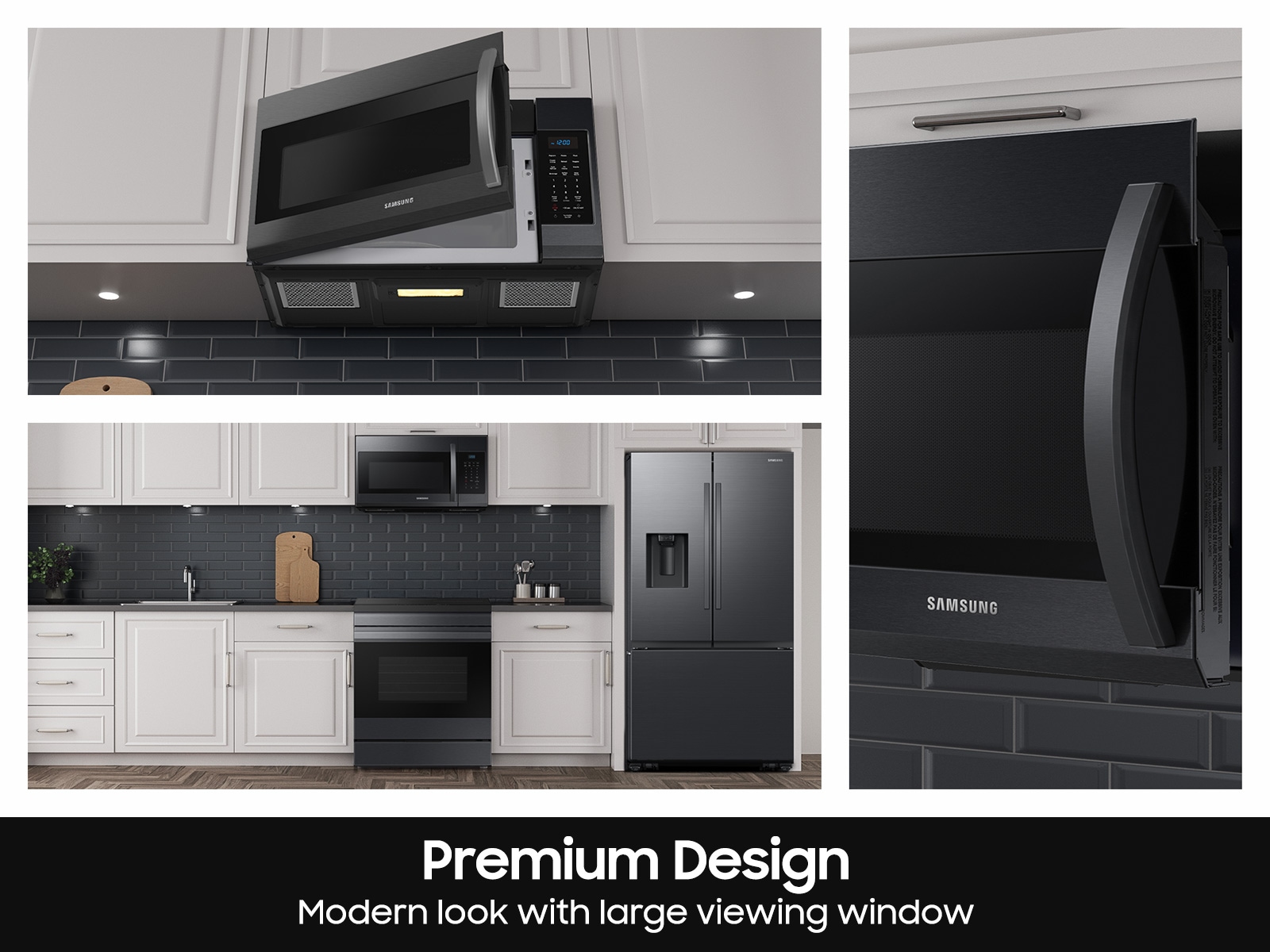Premium design with a moden look and large viewing window