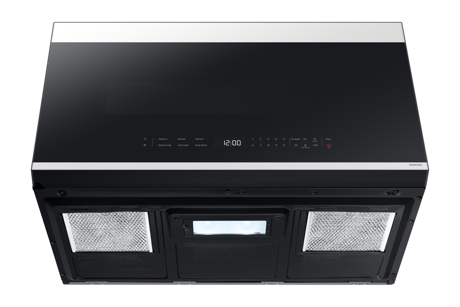 Bespoke 2.1 cu. ft. Over-the-Range Microwave with Edge to Edge Glass Display in White Glass