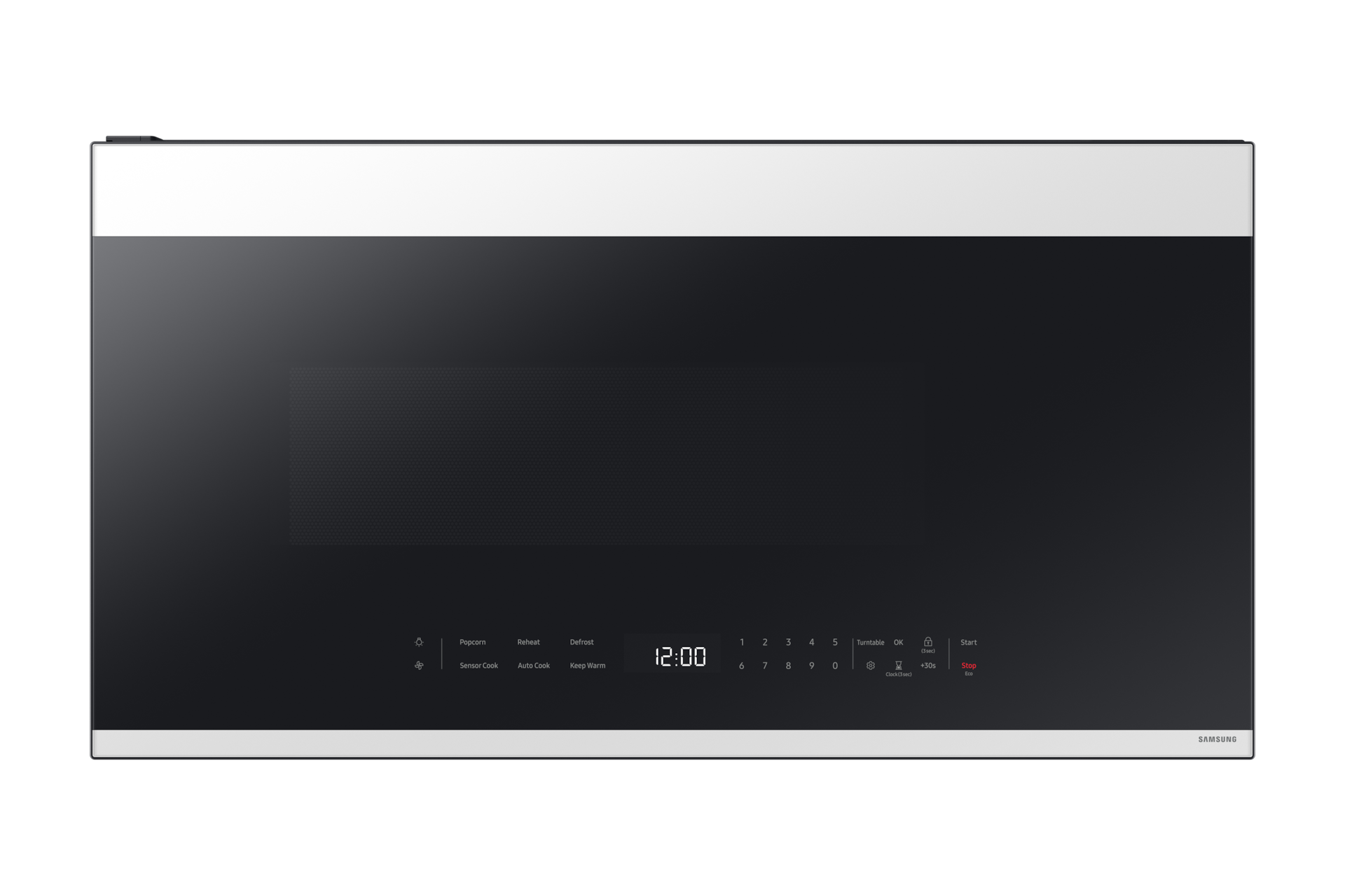 Bespoke 2.1 cu. ft. Over-the-Range Microwave with Edge to Edge Glass Display in White Glass