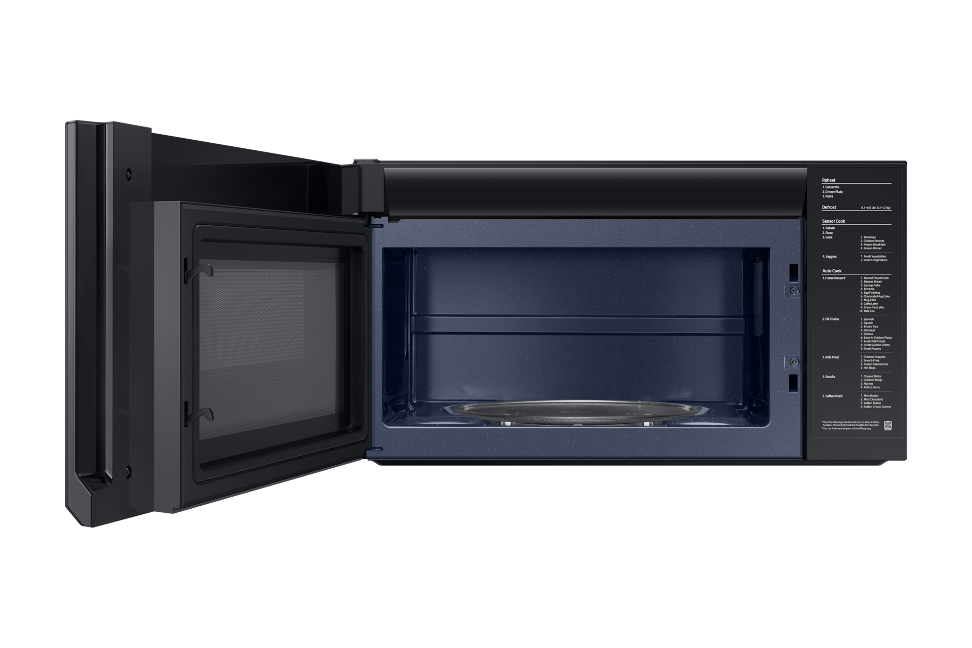 2.1 cu. ft. Over-the-Range Microwave with Wi-Fi Front-Open Matte Black Steel 
