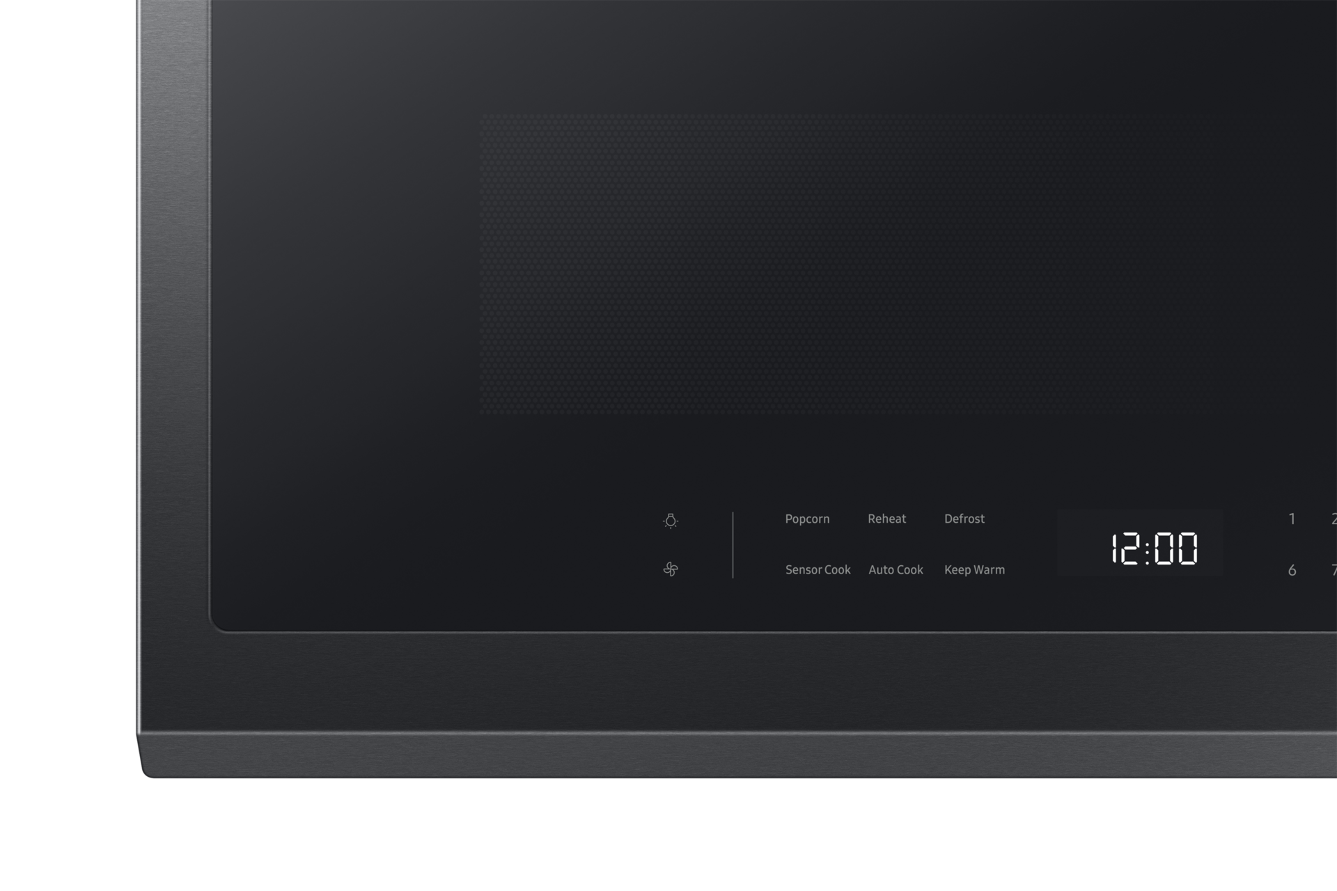 2.1 cu. ft. Over-the-Range Microwave with Wi-Fi Detail1 Matte Black Steel 