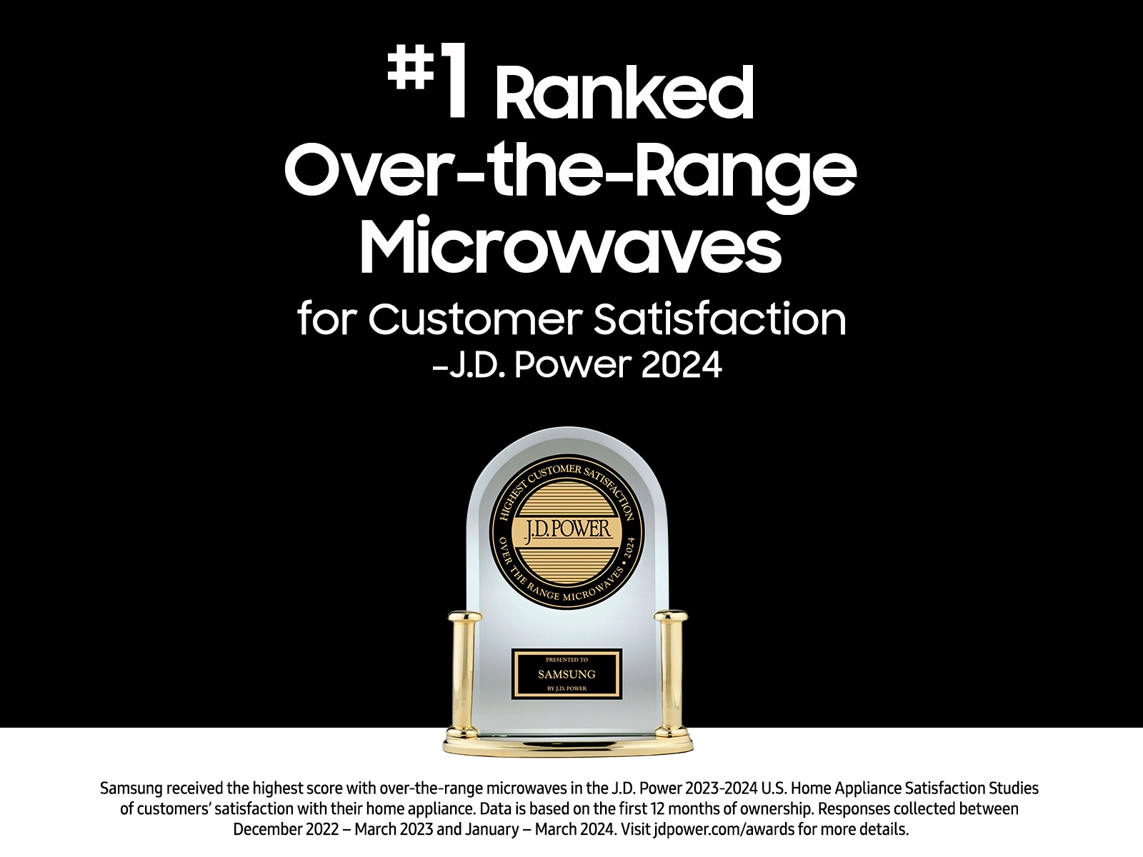 Bespoke 2.1 cu. ft. Over-the-Range Microwave with Edge to Edge Glass Display in Matte Black Steel