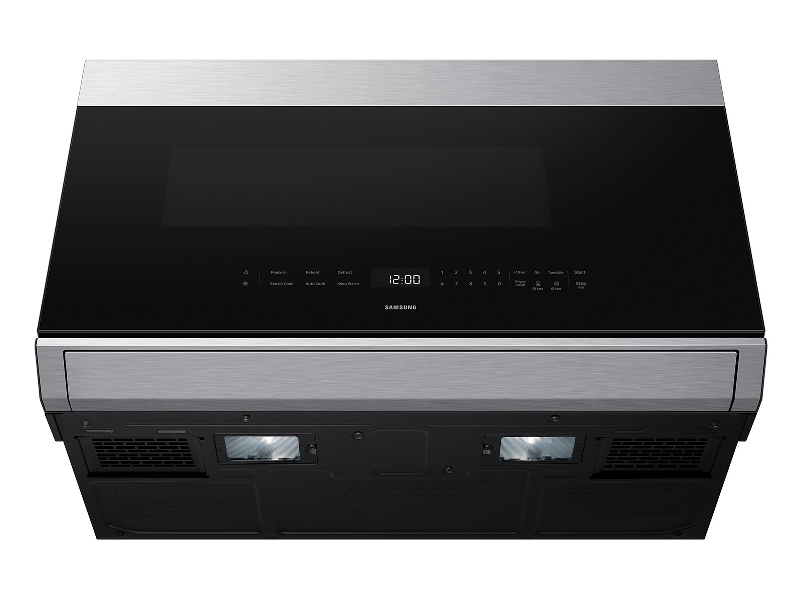 Bottom vents view on 2.1 cu. ft. Snart Over-the-Range Microwave with DualVent Technology 