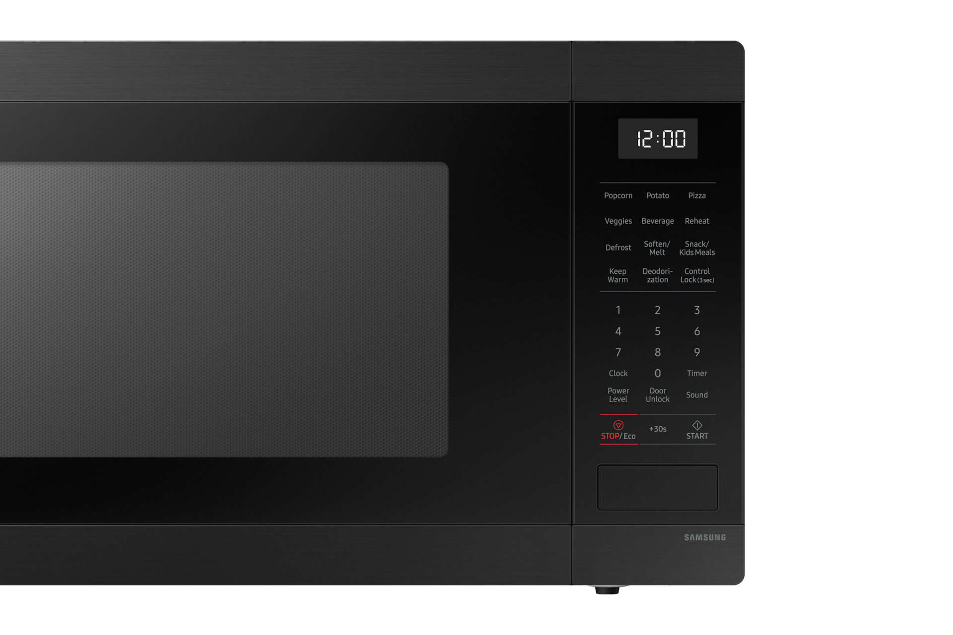 MW8000M Solo MWO with 1.9 cu.ft. Capacity and Sensor Cook Detail Matte Black Steel 