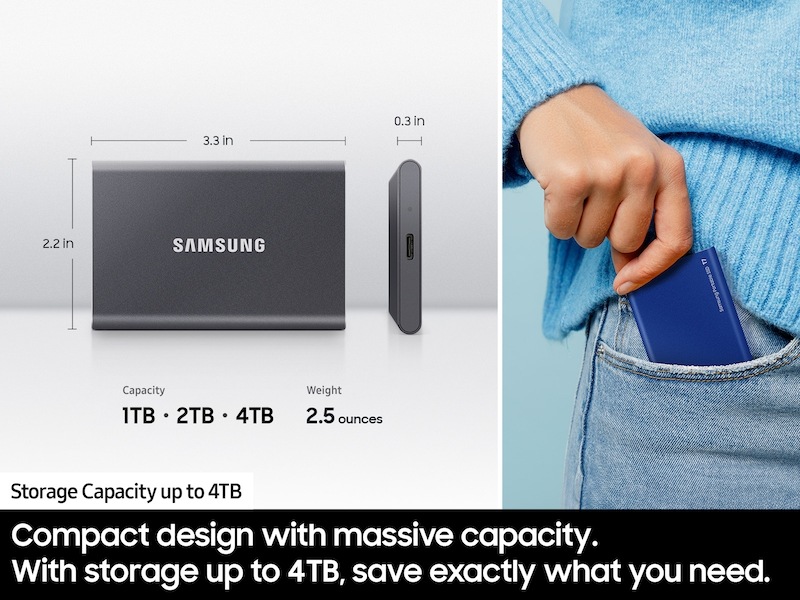 Thumbnail image of Portable SSD T7 4 TB USB 3.2 Gen 2 (Gray)