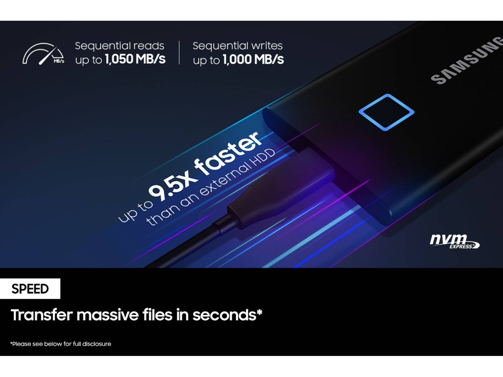 Portable SSD T7 Touch Back Black 