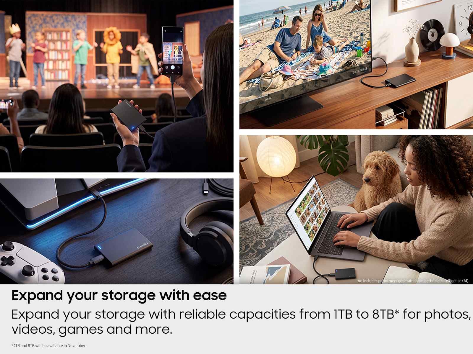 Portable SSD P7 Portable SSD USB 4 Gen 3x2 1 TB Black