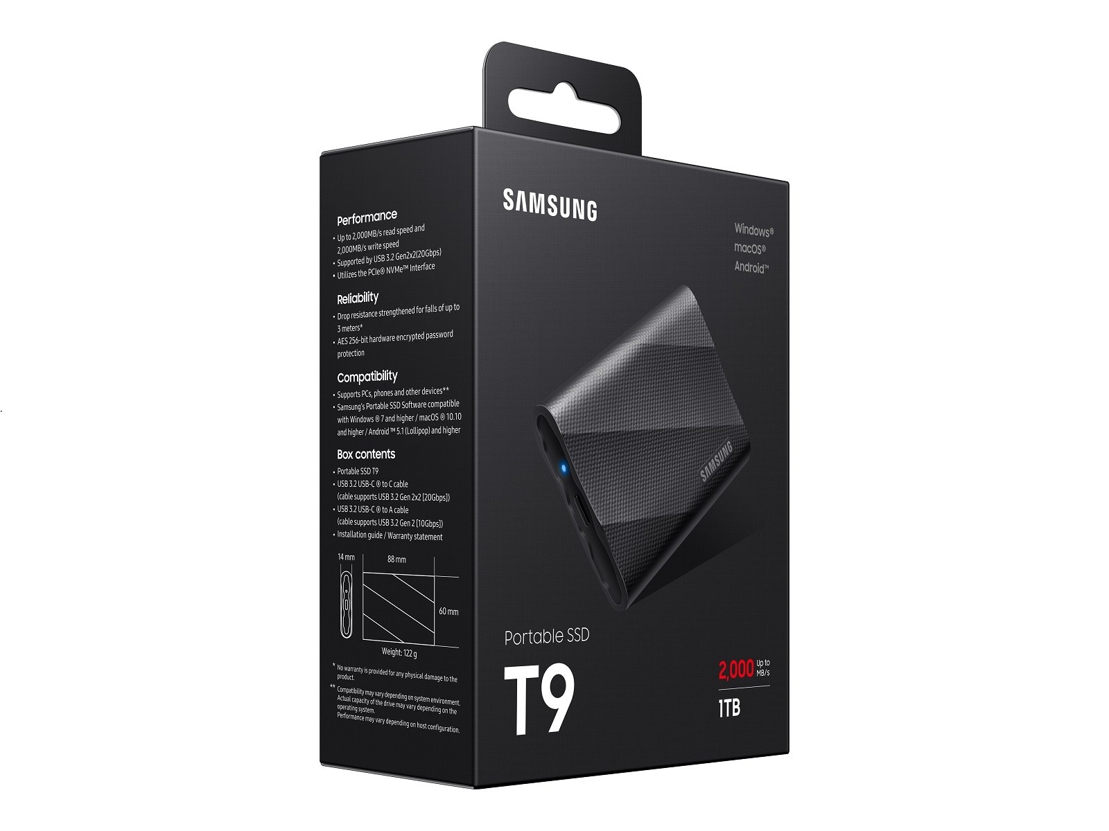 Thumbnail image of Portable SSD T9 1 TB USB 3.2 Gen 2x2 (Black)
