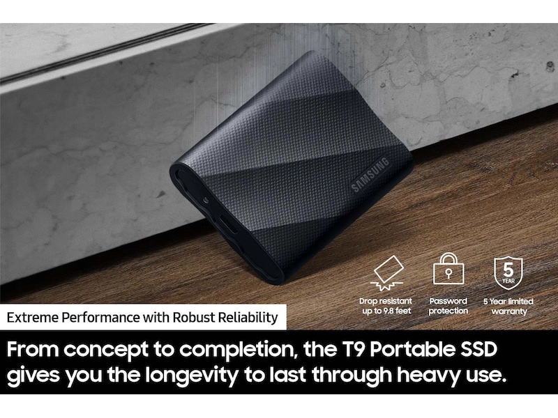Thumbnail image of Portable SSD T9 USB 3.2 Gen2x2 2TB (Black)