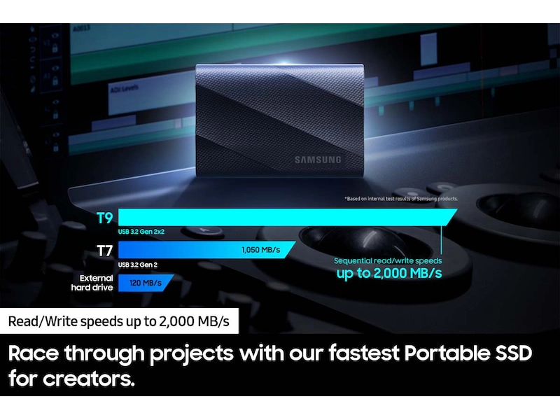 Thumbnail image of Portable SSD T9 USB 3.2 Gen2x2 2TB (Black)