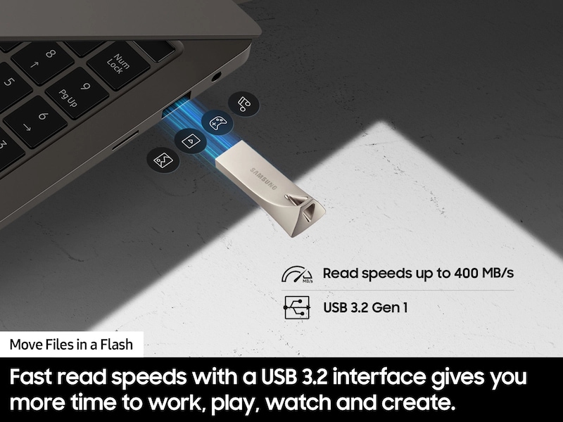 Thumbnail image of BAR Plus USB 3.1 Flash Drive 128GB Champagne Silver