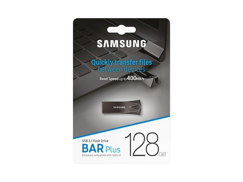 BAR Plus USB 3.2 Gen 1 Flash Drive Titan Gray Titanium Gray