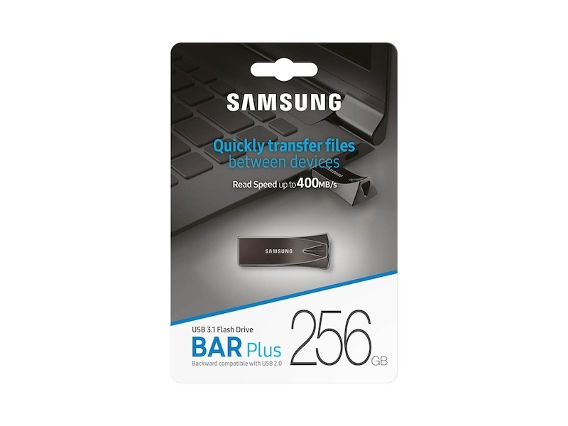 BAR Plus USB 3.2 Gen 1 Flash Drive Titan Gray Titanium Gray