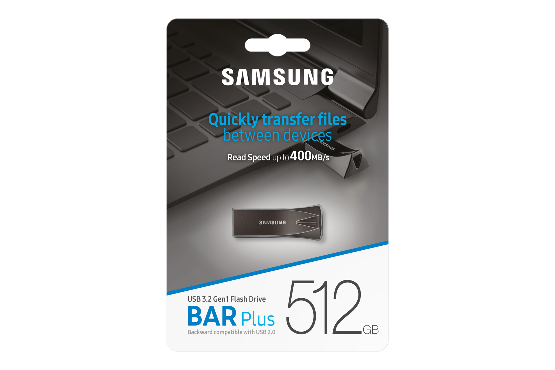 Thumbnail image of BAR Plus USB 3.2 Flash Drive 512GB Titan Gray