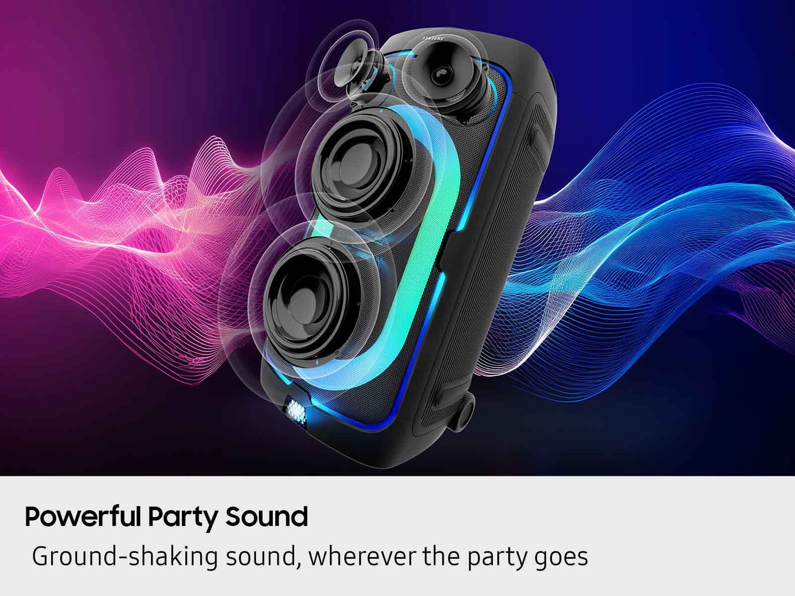Sound Tower Portable Party Speaker w/ Built-In Battery / MX-ST50F Black