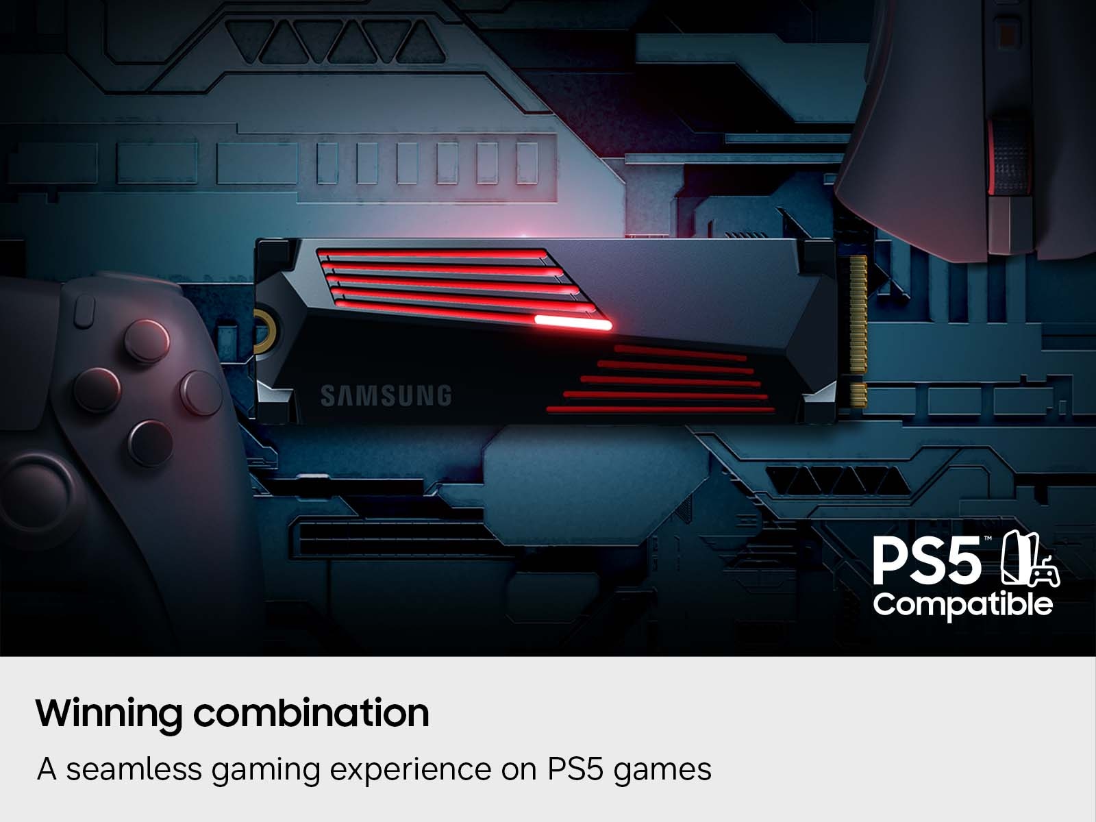 2TB PCIe 4.0 NVMe™ M.2 SSD 990 PRO w/ Heatsink Black