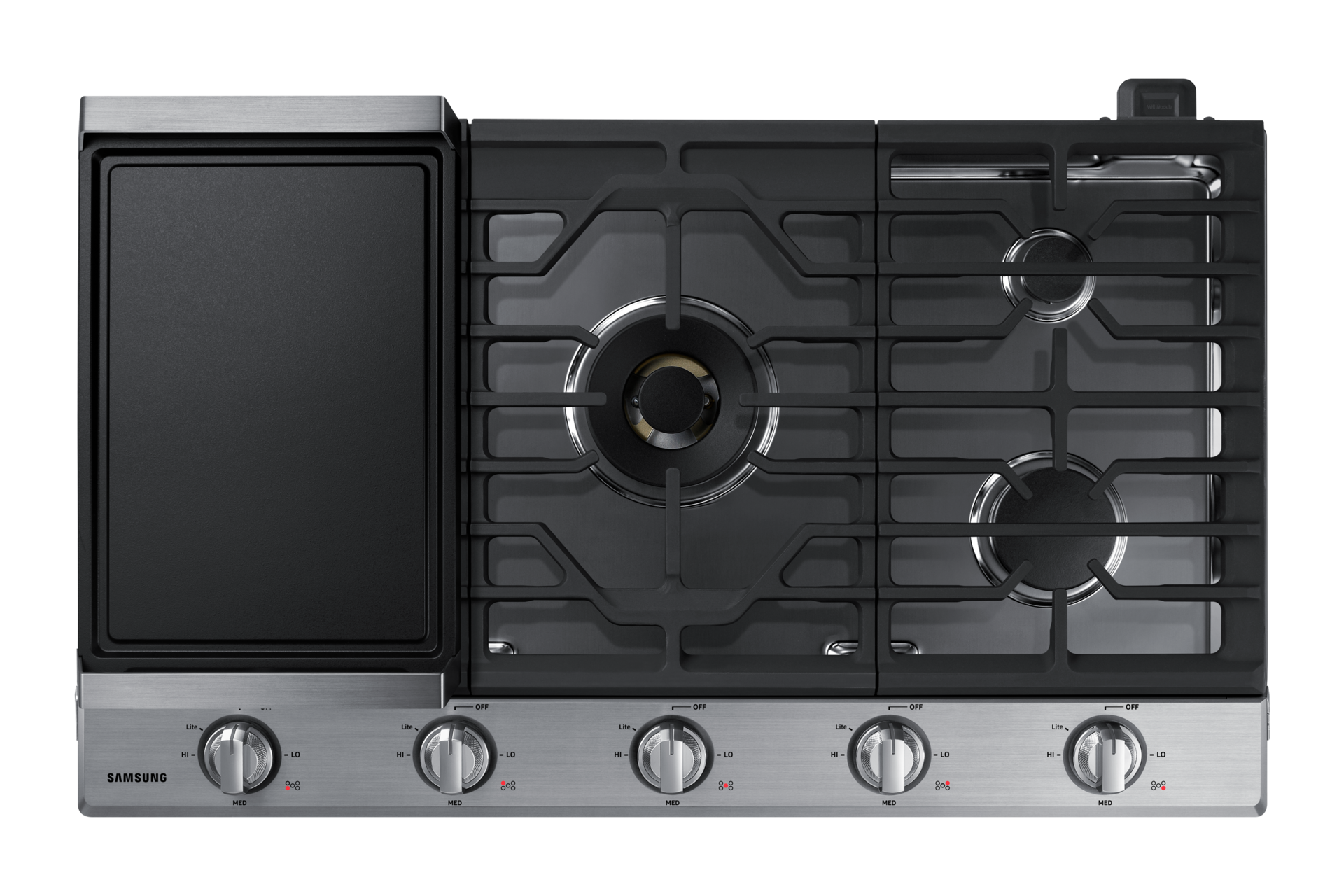 36” Smart Gas Cooktop with 22K BTU Dual Power Burner in Stainless Steel