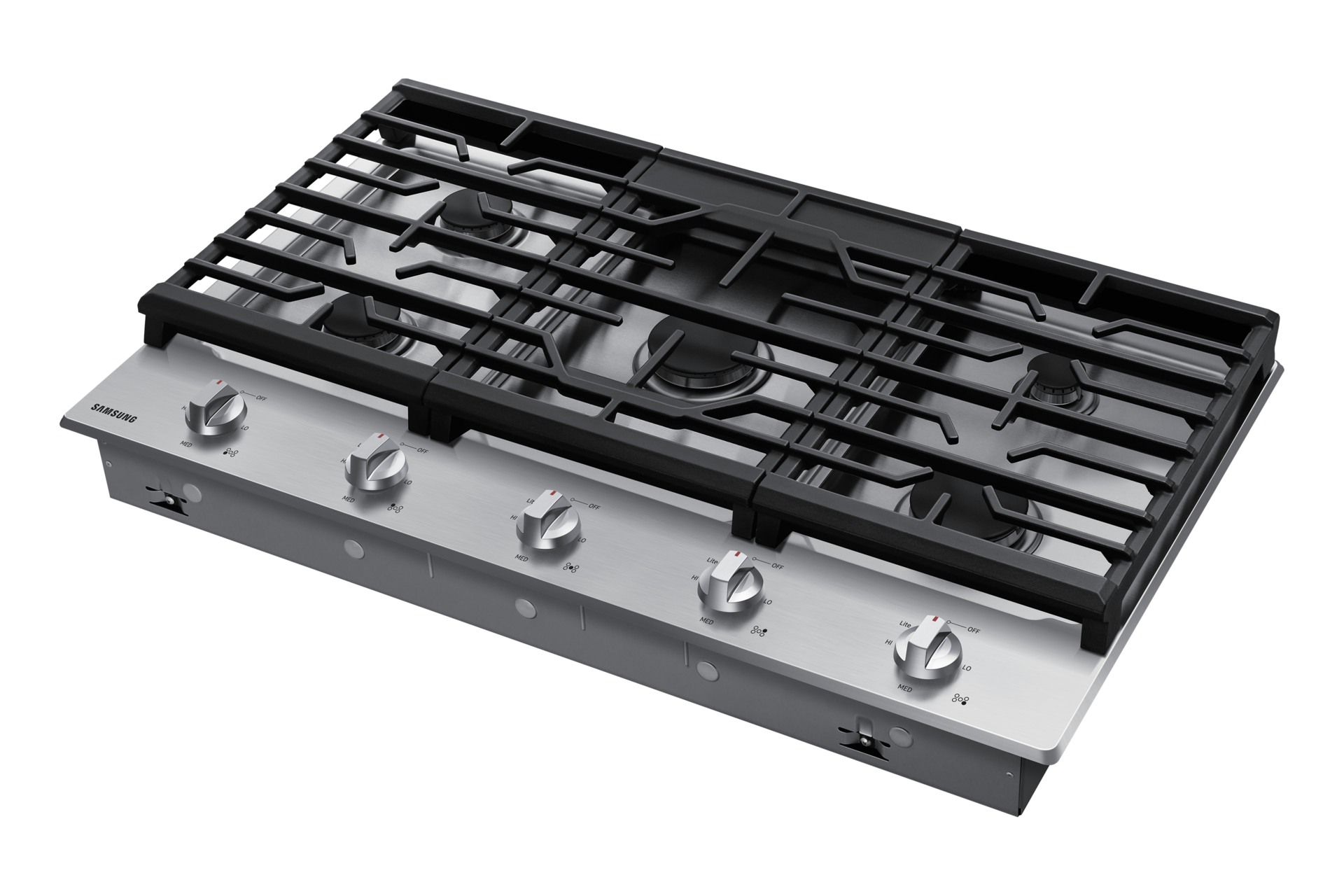 NA5300R Gas Cooktop with Powerful Burners R-Perspective Silver 